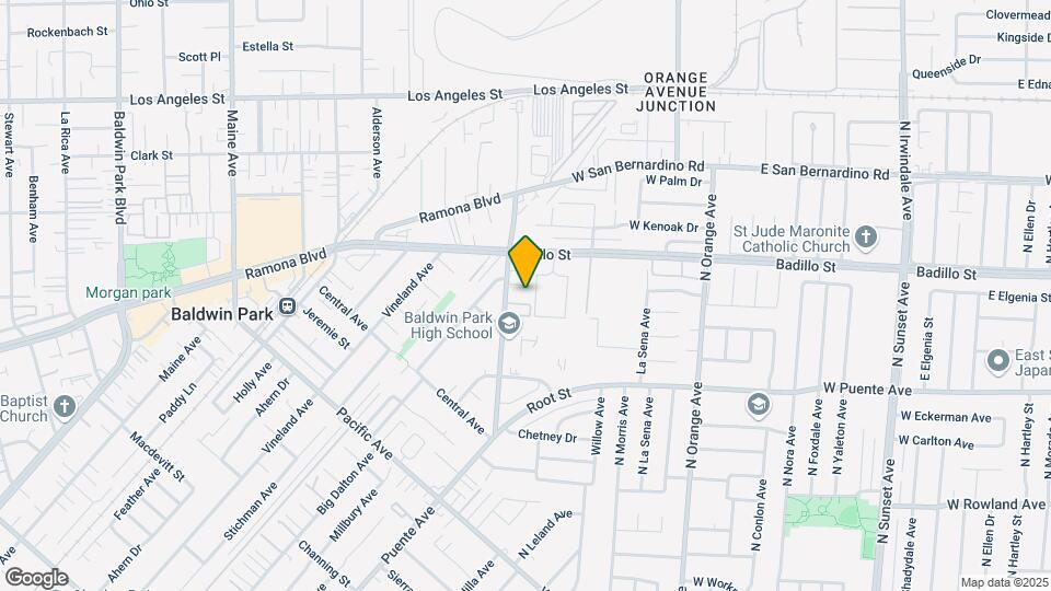 4024-4028 Puente Ave Mapa y Detalles de la Ubicación