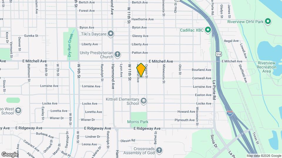 1103 Amherst Ave Map and Location Details