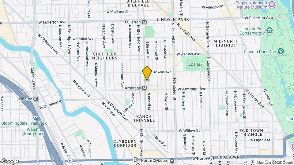 2022 N Bissell St Map and Location Details