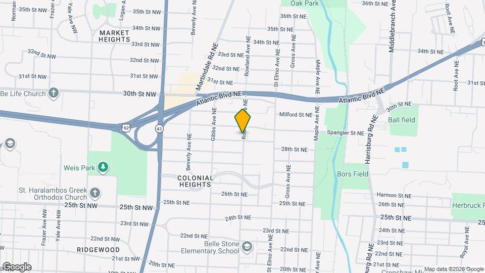 1233 29th St NE Map and Location Details