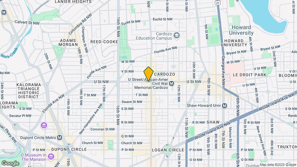 1408-1501 U St NW Map and Location Details