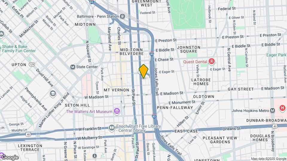 917 N Calvert St Map and Location Details