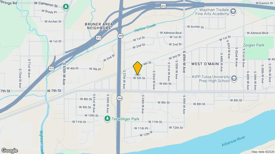 438 S 55th W Ave Map and Location Details