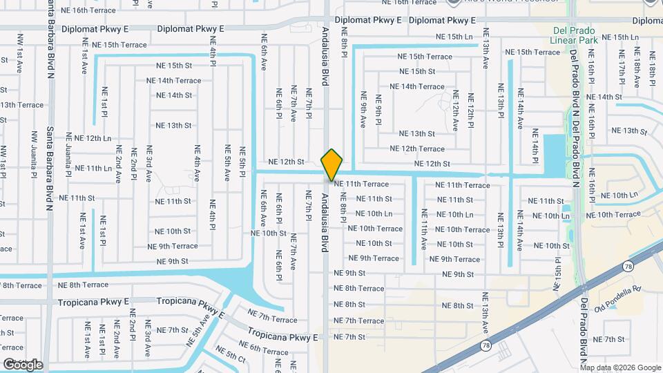 1109 Andalusia Blvd Map and Location Details