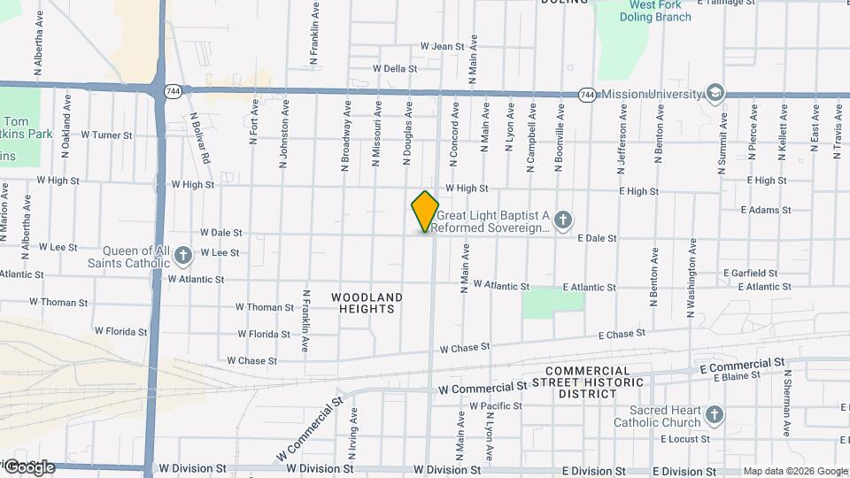 2057 N Grant Ave Map and Location Details