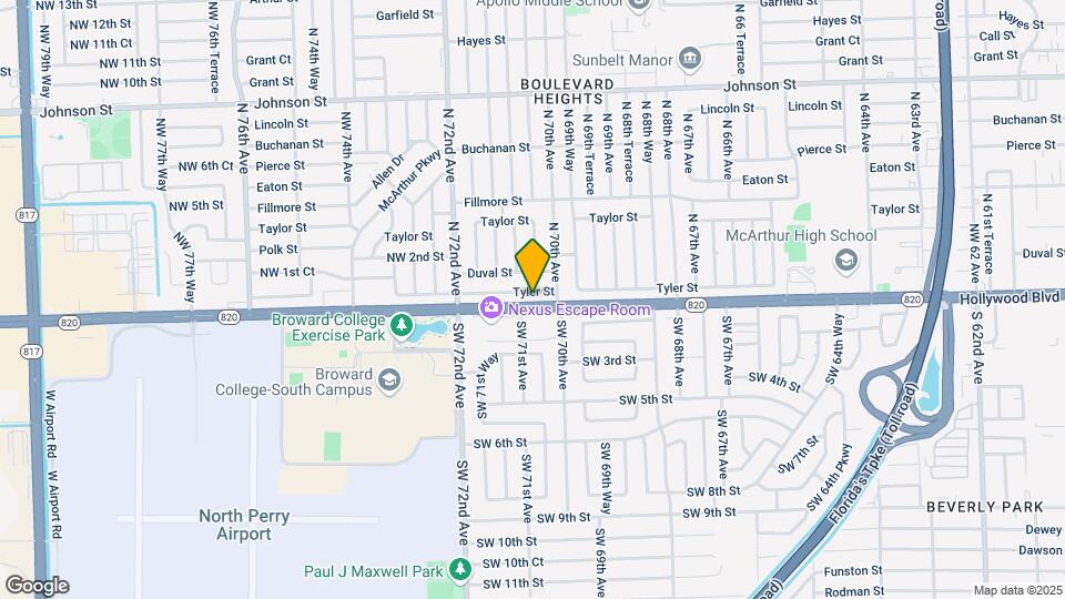 7030 Tyler St Map and Location Details