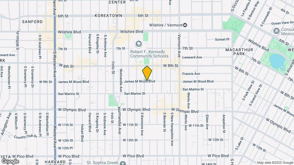 900 S Kenmore Ave Mapa y Detalles de la Ubicación