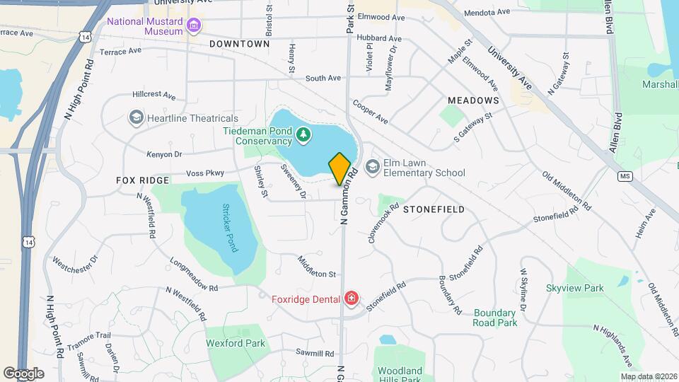 1302 N Gammon Rd Map and Location Details