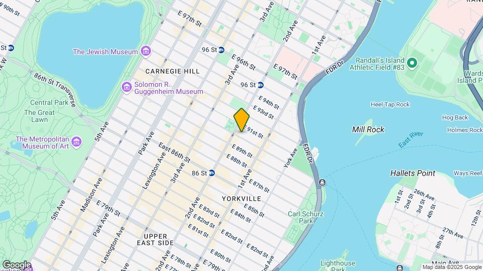 307 E 90th St Mapa y Detalles de la Ubicación