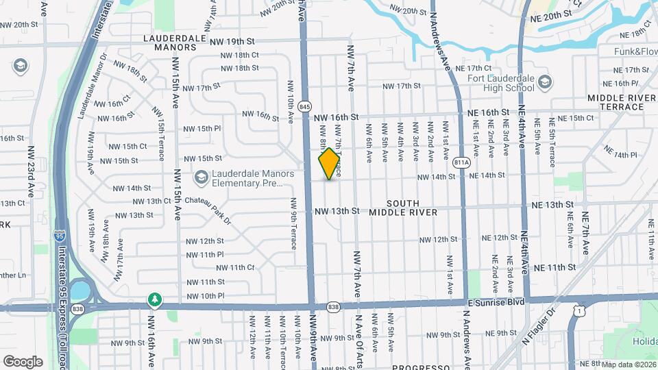 1340 NW 8th Ave Map and Location Details