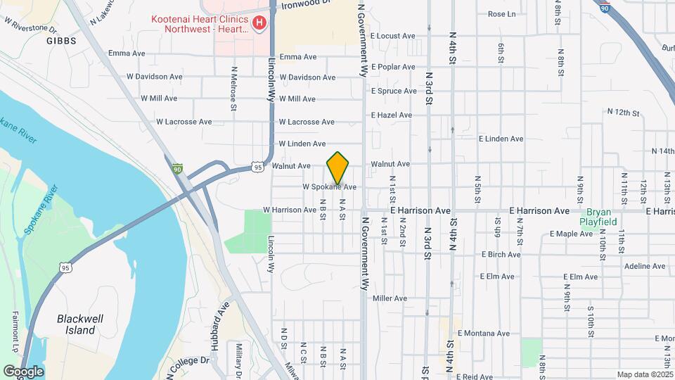 1221 N A St Map and Location Details