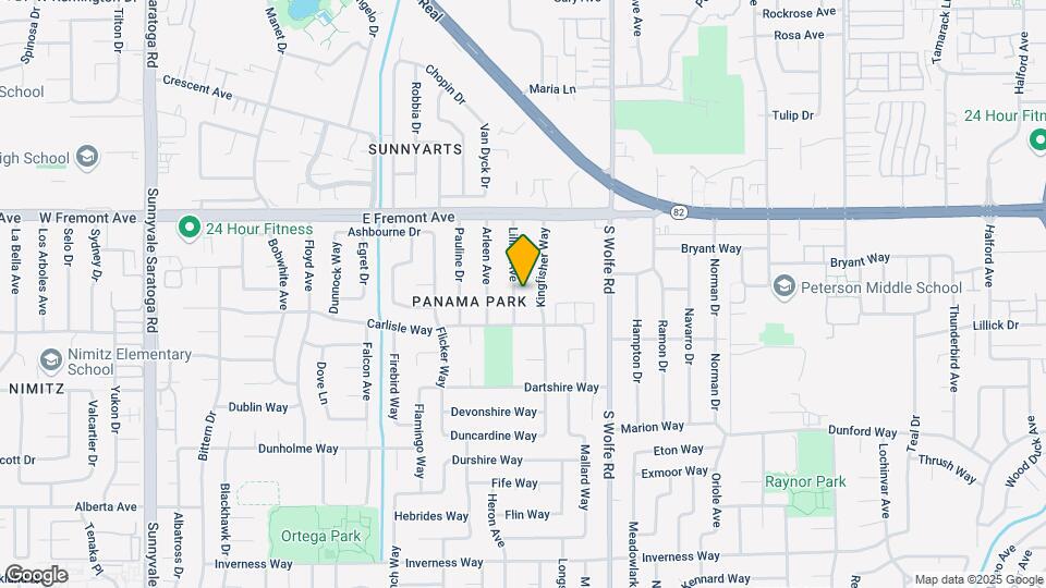 1368 Lillian Ave, Unit ADU For Rent Map and Location Details