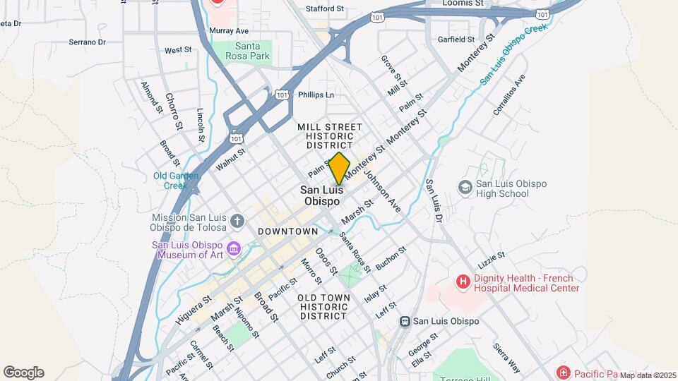 1185 Monterey St Map and Location Details