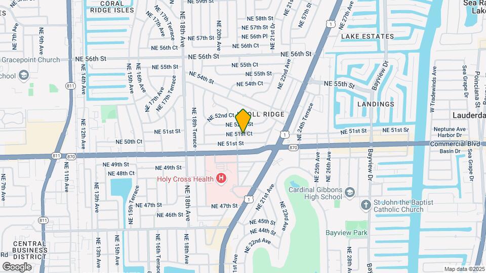 2120 NE 51st Ct Map and Location Details