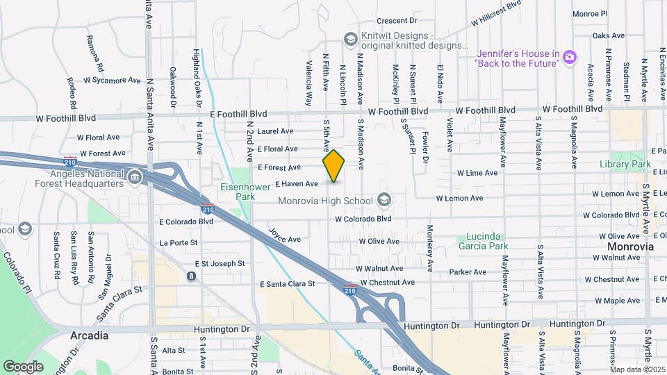 406 S 5th Ave Map and Location Details