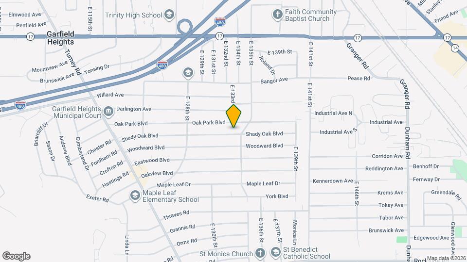 13305 Shady Oak Blvd Map and Location Details
