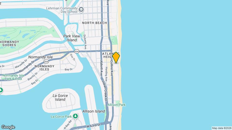 6801 Collins Ave Mapa y Detalles de la Ubicación