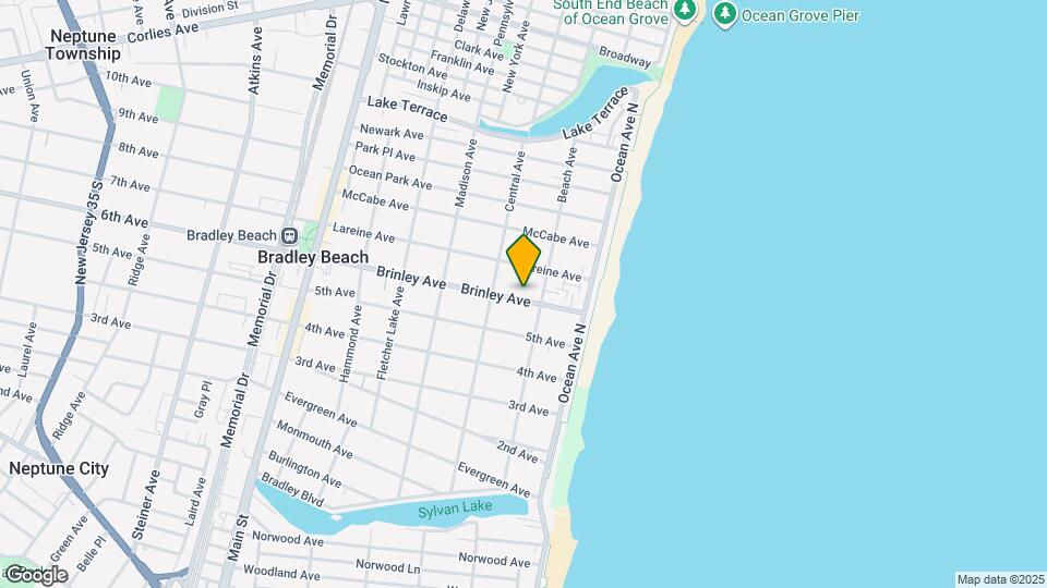 206 Brinley Ave Map and Location Details