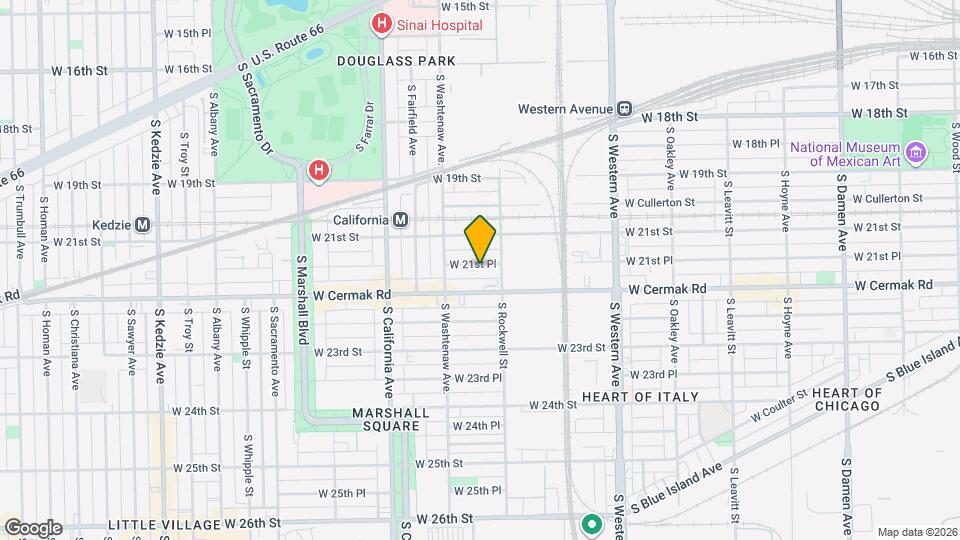 2623 W 21st Pl Mapa y Detalles de la Ubicación