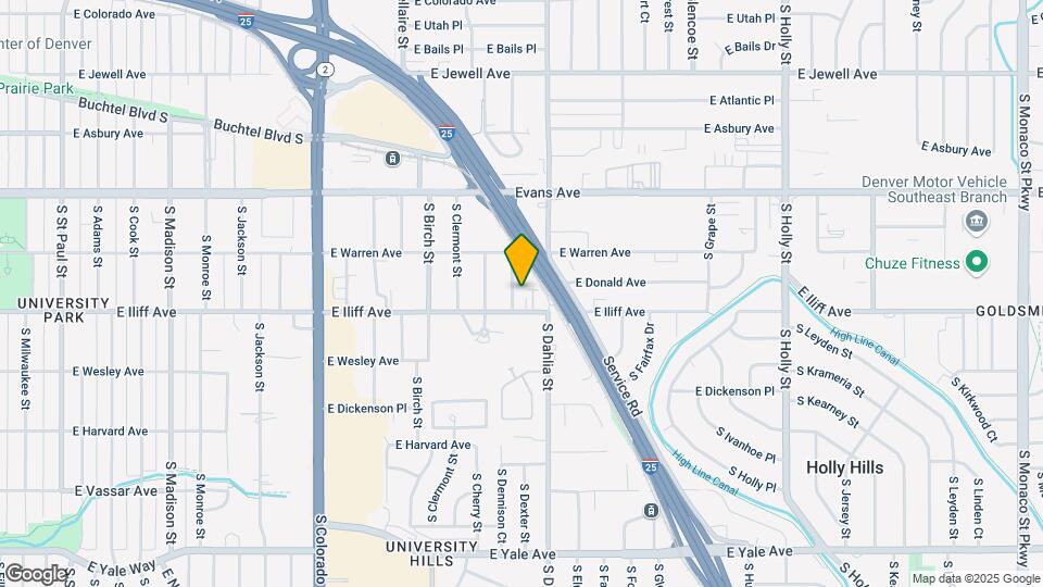 2256 S Dexter St Map and Location Details