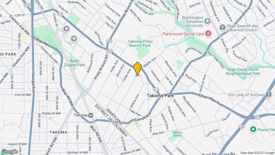 7413 Maple Ave Map and Location Details