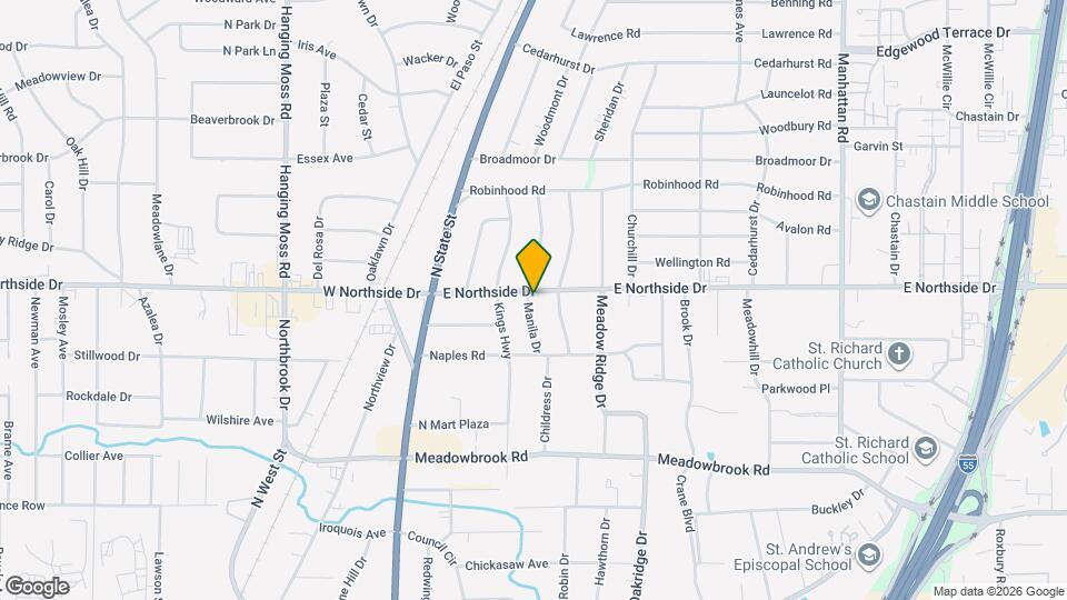 341 E Northside Dr Map and Location Details