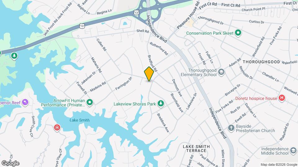 1389 Lakeside Rd Map and Location Details
