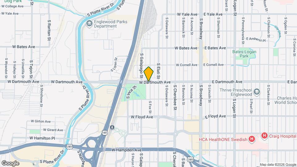 3101 S Fox St Map and Location Details