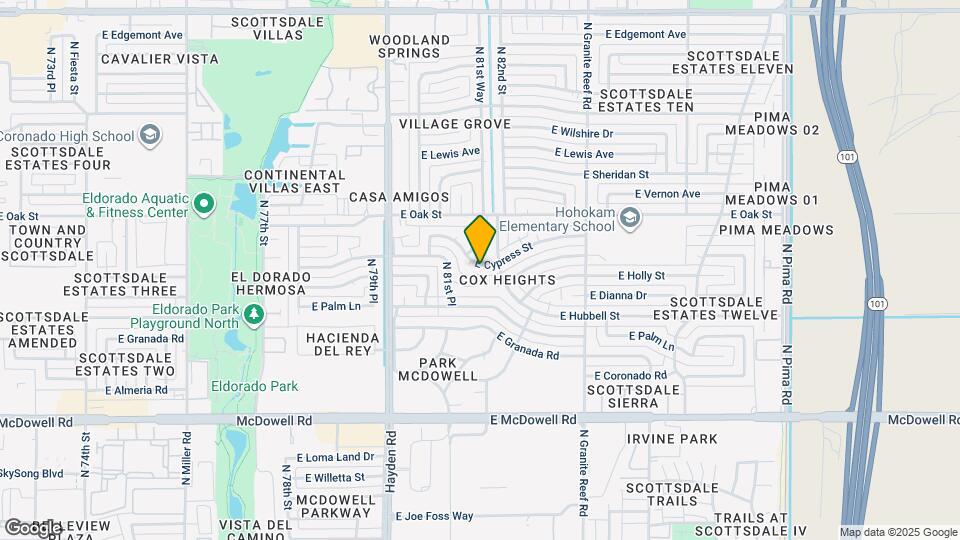 8215 E Cypress St Map and Location Details