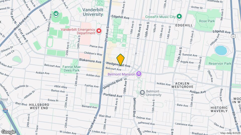 1810 Belcourt Map and Location Details