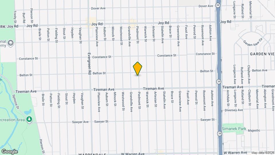 8083 Piedmont St Map and Location Details