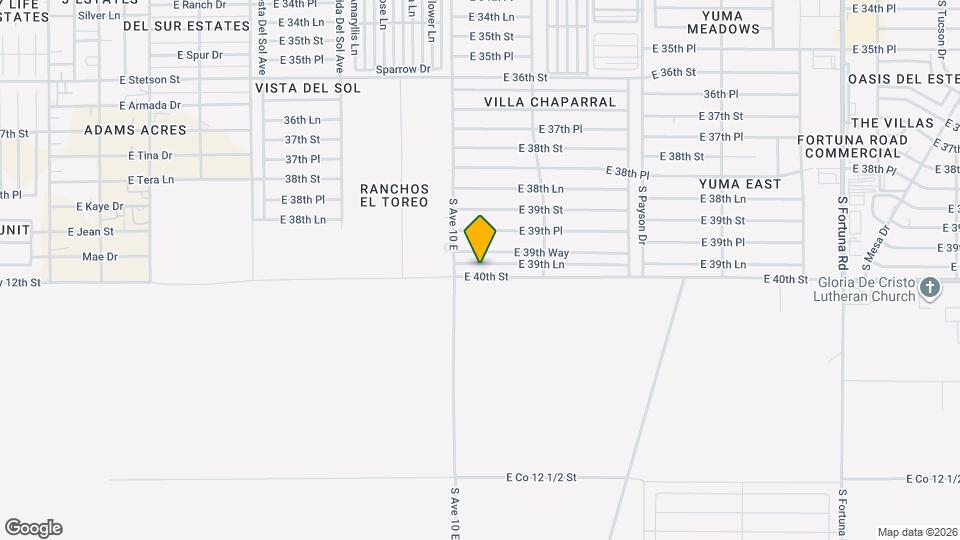 10156 E 39th Ln Map and Location Details