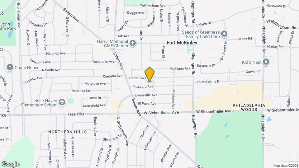 3711 Pittsburg Ave Map and Location Details