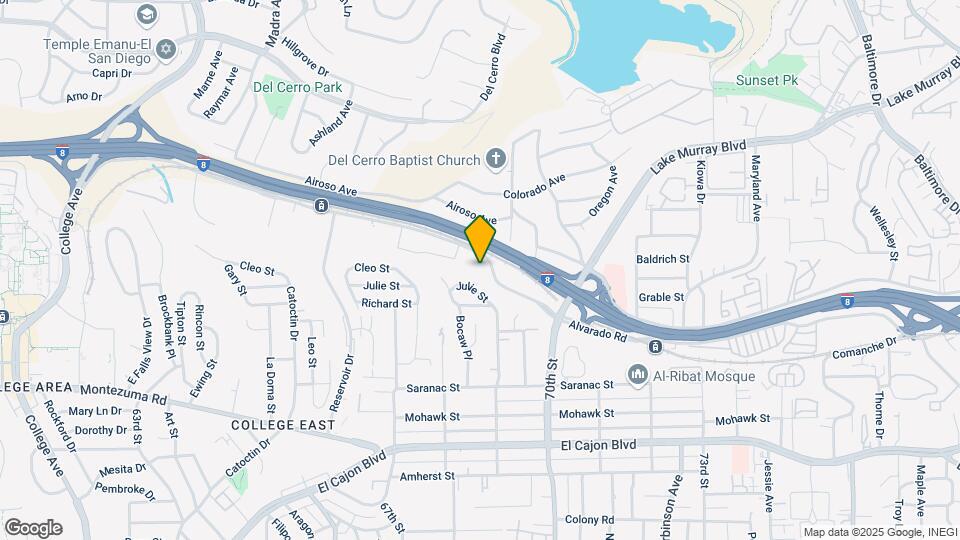 6955 Alvarado Rd Map and Location Details