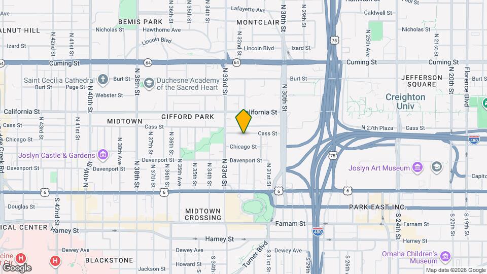 3129-3131 Cass St Map and Location Details