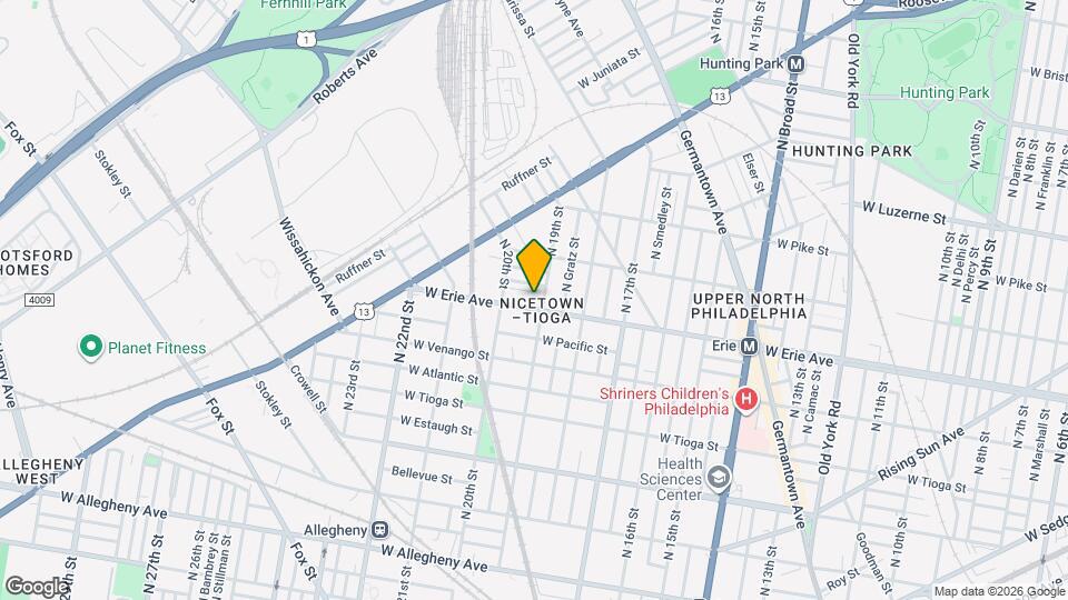 1909 W Erie Ave Map and Location Details