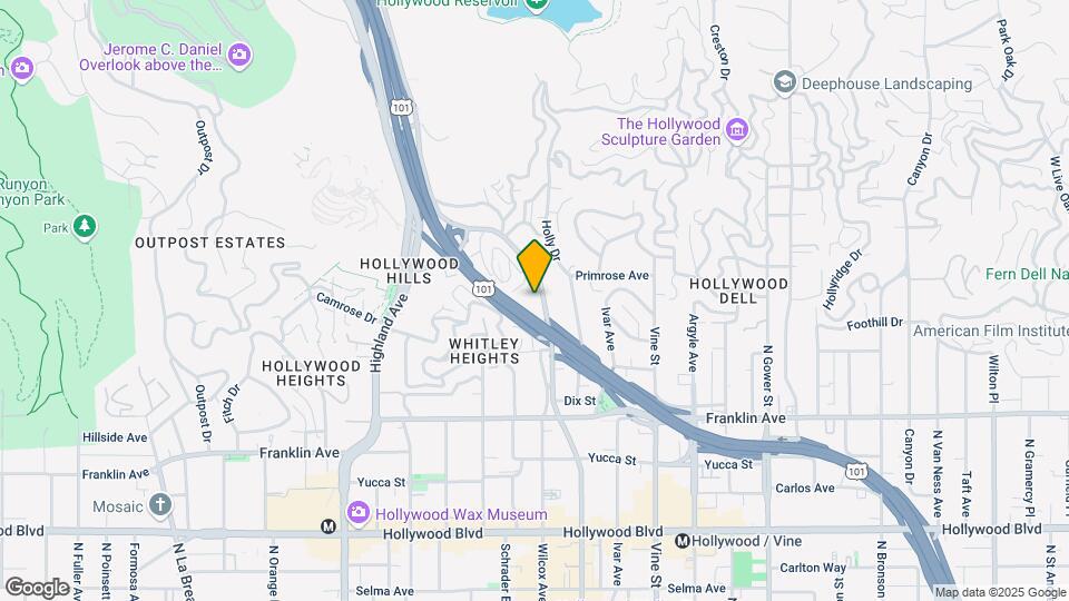 2111 N Cahuenga Blvd Map and Location Details
