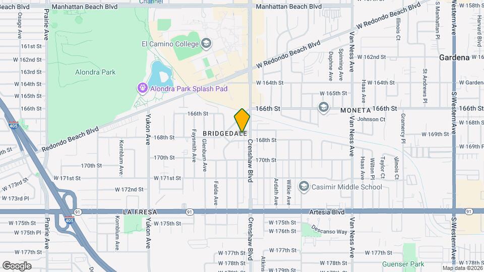 16710 Elgar Ave Map and Location Details