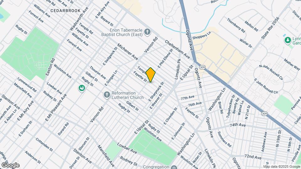 7836 Fayette St Map and Location Details