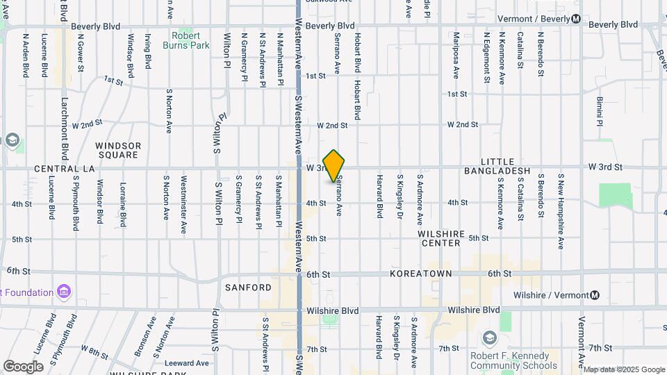 333 S Serrano Ave Mapa y Detalles de la Ubicación
