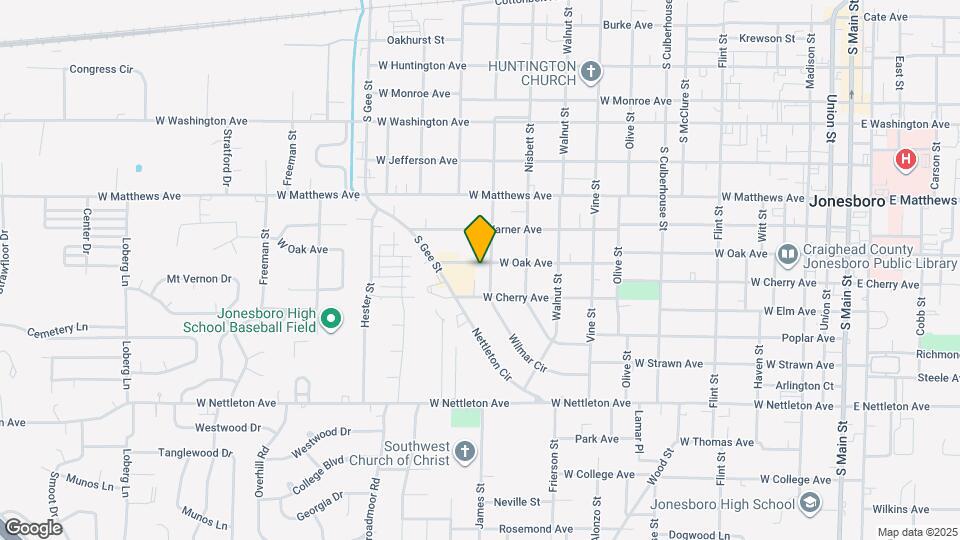 1205 W Oak Ave Map and Location Details