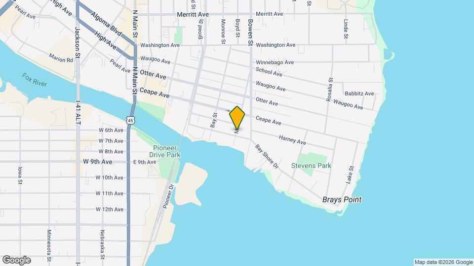 704 Bay Shore Dr Map and Location Details