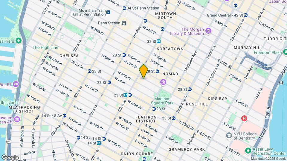 38-44 W 26th St Mapa y Detalles de la Ubicación