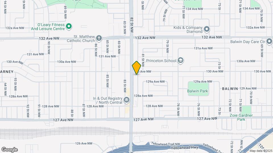 12927-12982 82 St NW Map and Location Details