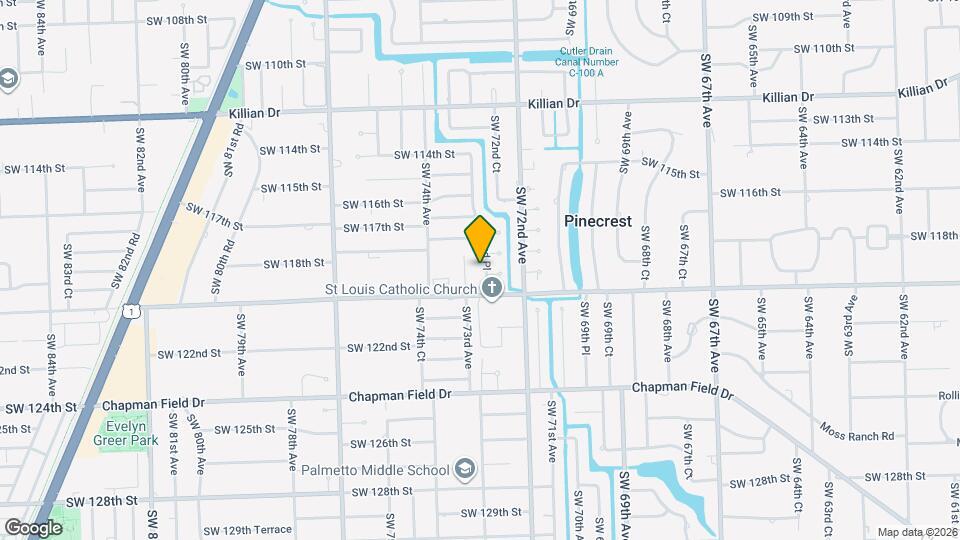 11890 SW 72nd Pl Map and Location Details