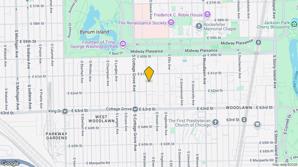 6133 S Drexel Ave Map and Location Details