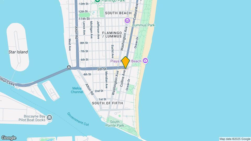 441 Collins Ave Map and Location Details