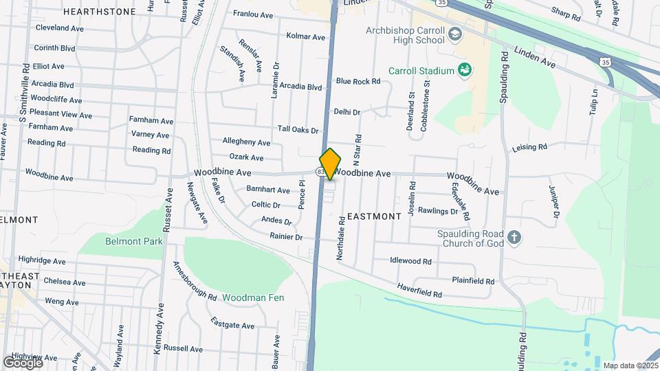1610 Woodman Drive Mapa y Detalles de la Ubicación