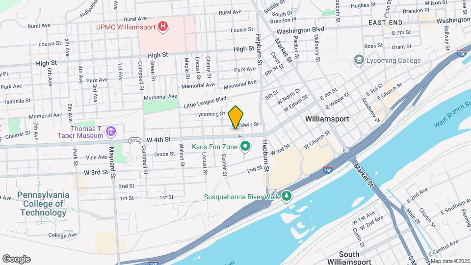 414 W 4th St Map and Location Details