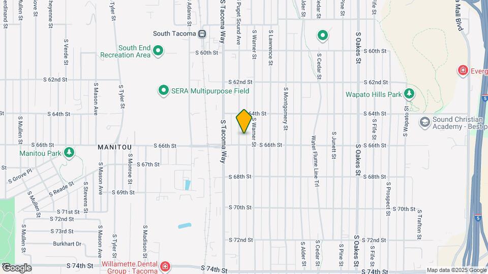 6437 S Puget Sound Ave Map and Location Details